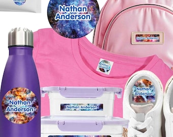 Personalisierte Lageraufkleber | Galaxy Theme Wasserdichte Kleidung & Ausrüstung Aufkleber
