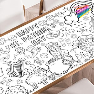 St. Patrick&#39;s Day Giant Coloring Poster, Large Coloring Poster