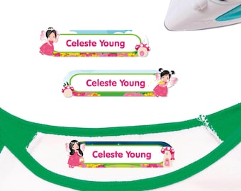 Custom Fairy Iron On Name Labels | Kids Clothing Name Tags