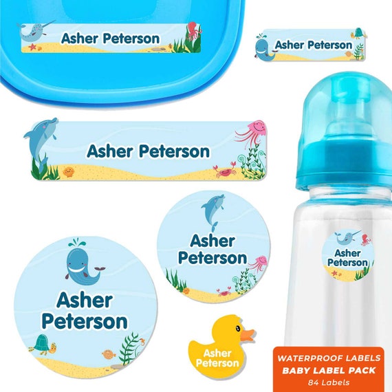 Baby Name Label Pack Sea Animals of the Deep Etsy