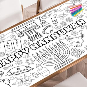 Hanukkah Giant Coloring Poster, Large Coloring Poster