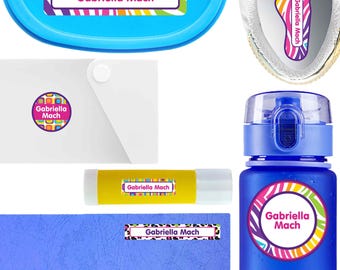 Waterproof Name Labels Starter Pack | Peel Stick Name Stickers (58 Label Sets)