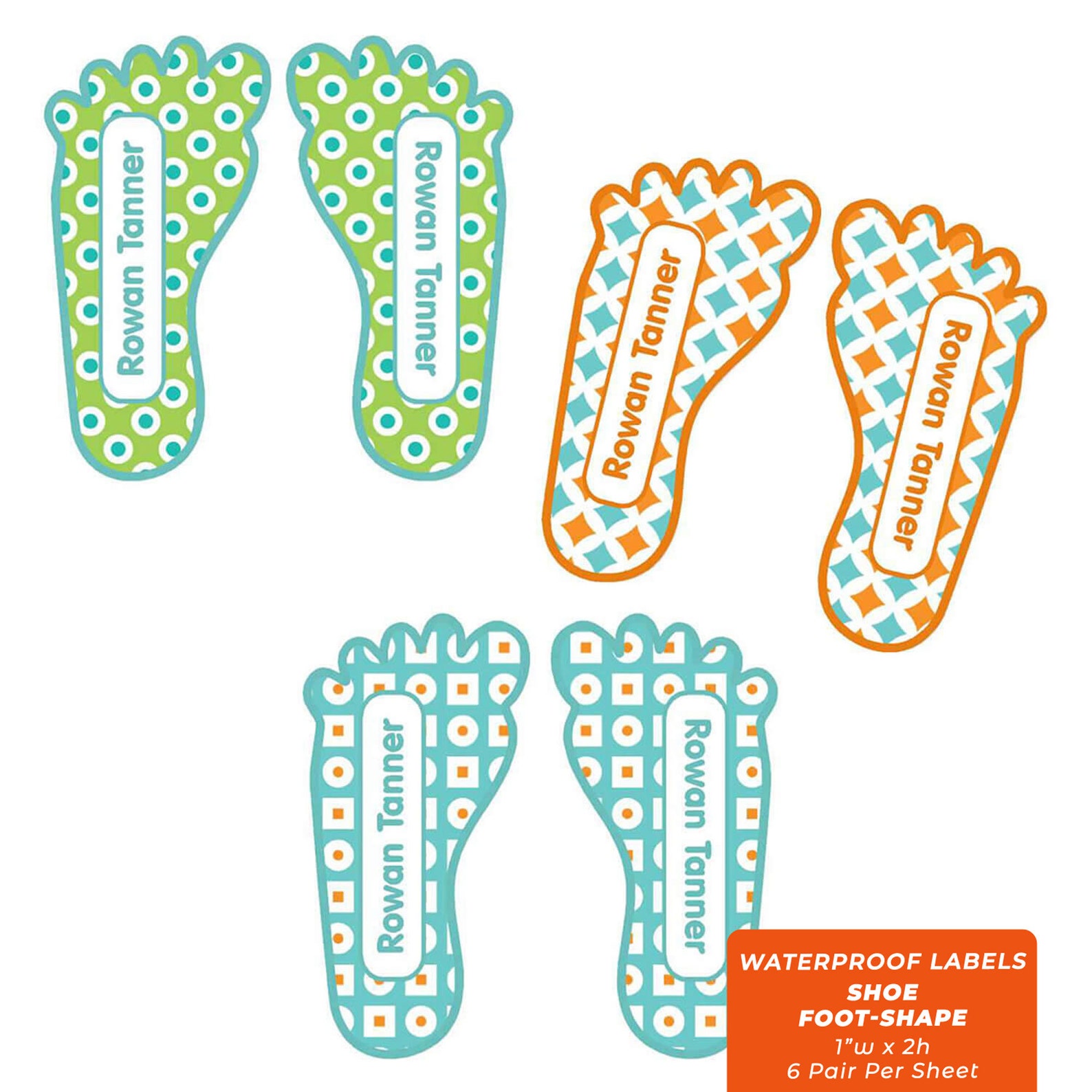 Shoe Name Labels 3 Types Modern Whimsee Etsy