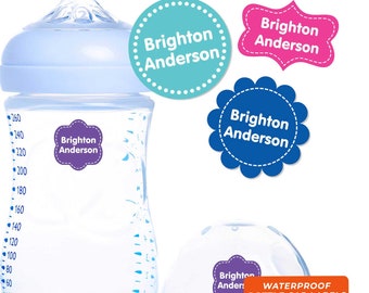 Baby Bottle Labels/Cap Labels, Solid (Waterproof)