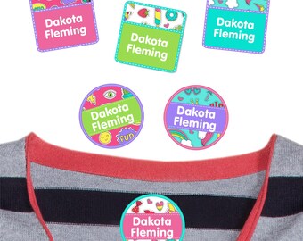 Personalized Clothing Labels | Waterproof Iron-On & Stick-On Name Tags, Stickers