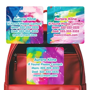 Emergency Contact Stickers, Artfully Yours