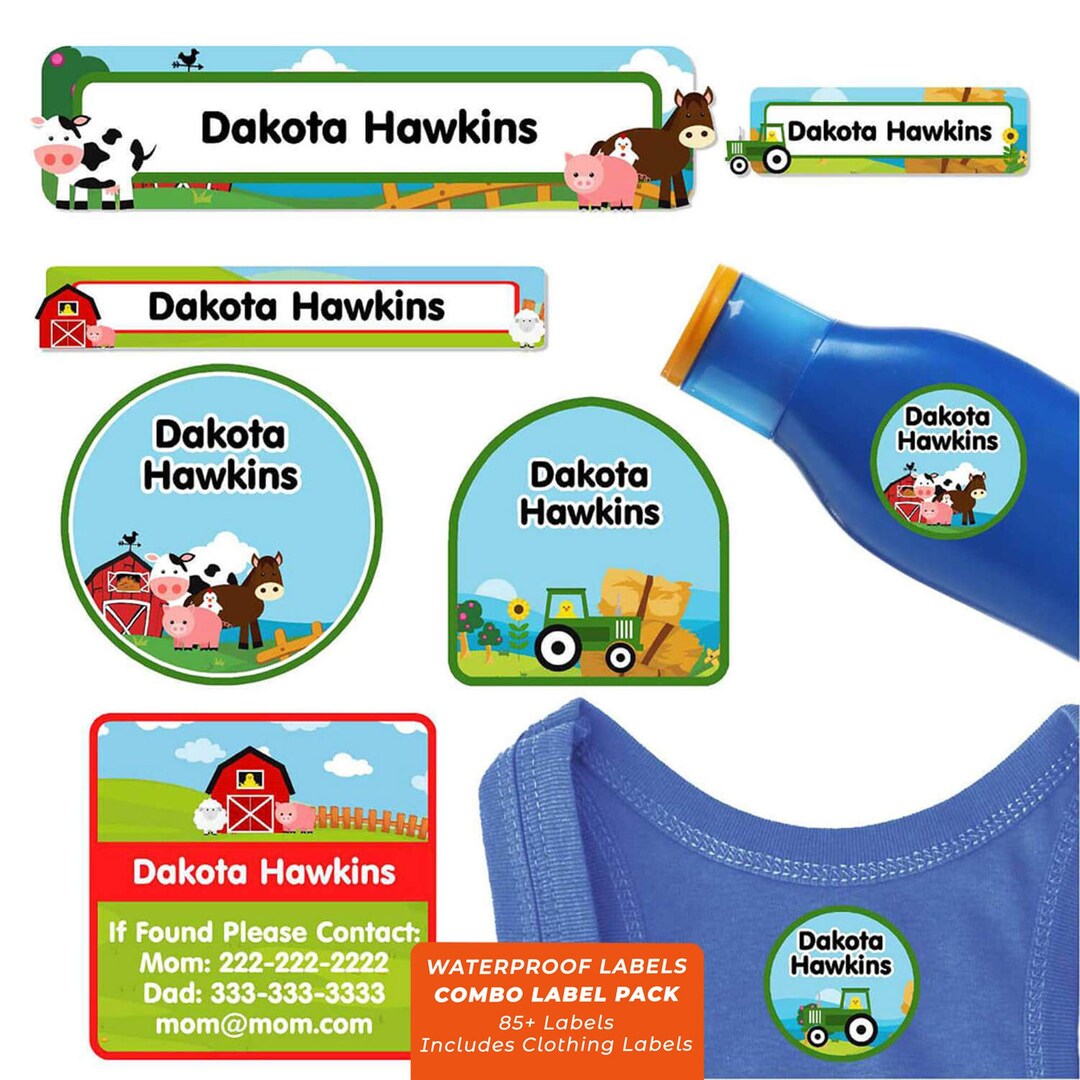 Camp Labels Pack | Summer Camp Clothing Labels | Waterproof Iron-on ...