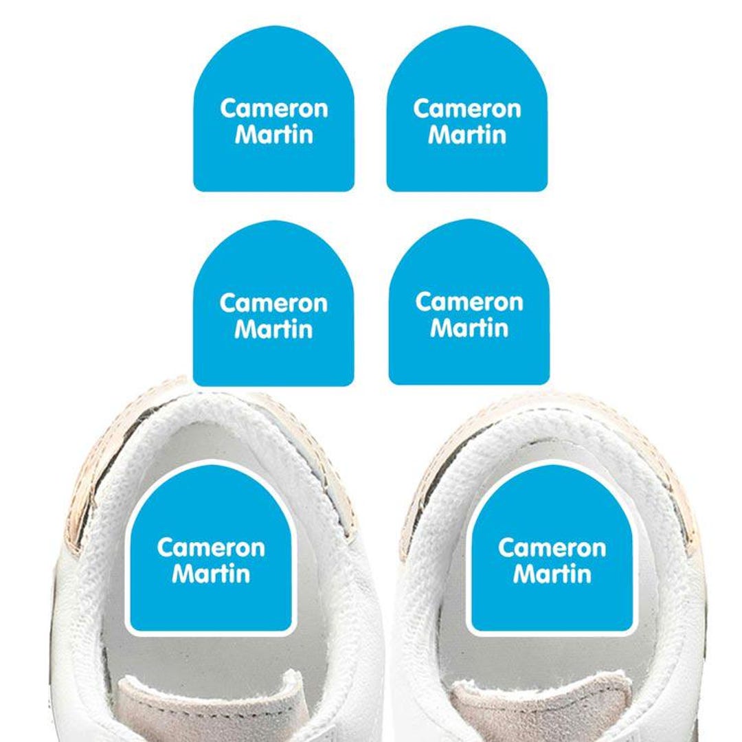 Foot Check Labels Waterproof Kids Shoe Labels | Heel & Foot-shape Name Tags (12 Pair) - Etsy