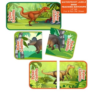 MatchUP Teaching Shoe Stickers, Dinosaurs Roam