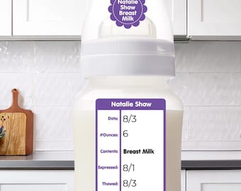 Custom Baby Bottle Labels | Waterproof Write-On Name Stickers for Daycare 2.5"