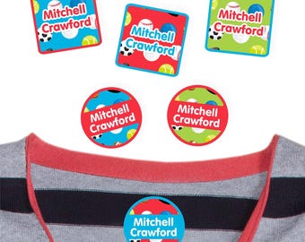 Personalized Clothing Labels | Waterproof Iron-On & Stick-On Name Tags, All Sports