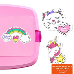 Fun Cut Outs, Name Labels for Kids Water Bottles, Stickers