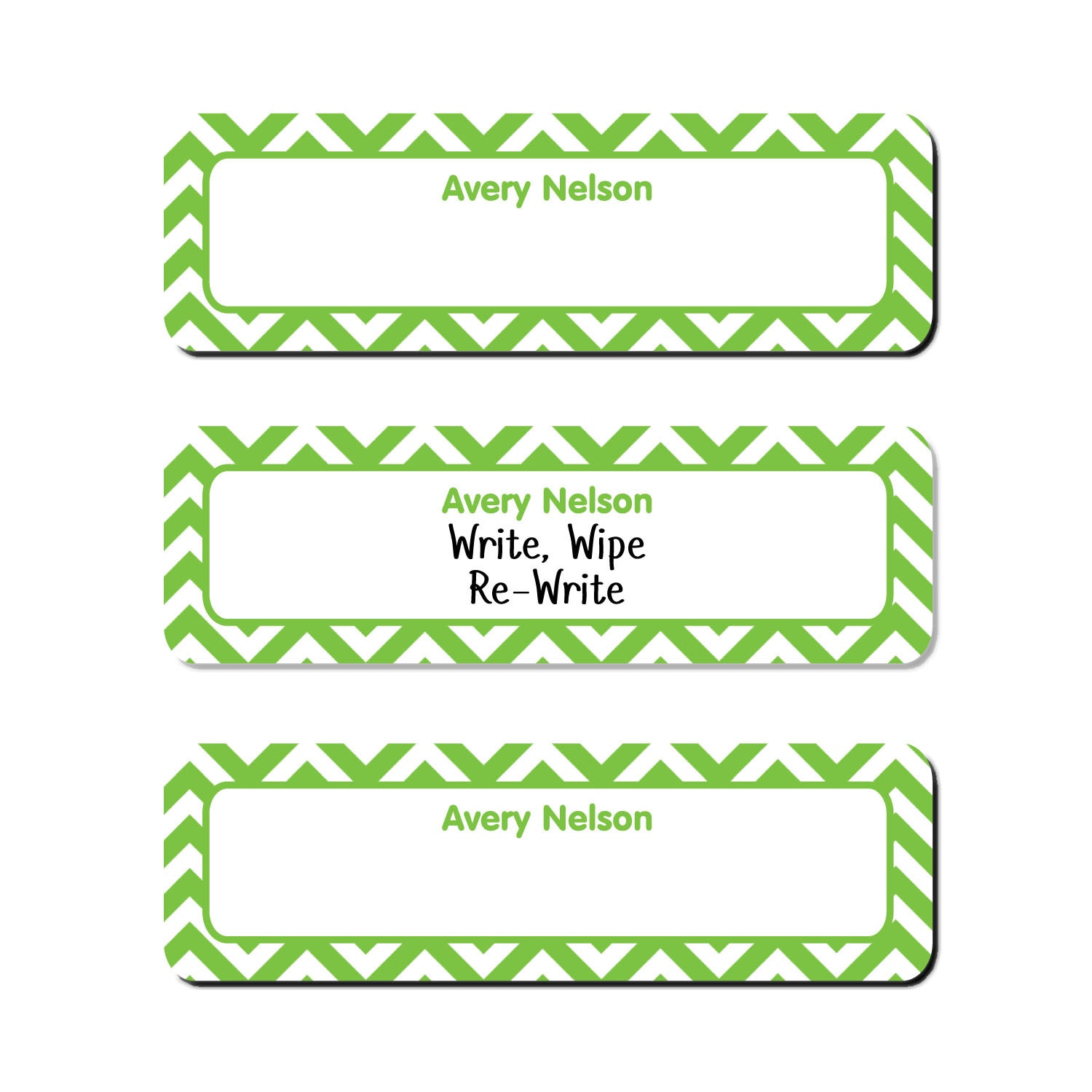 WriteOn Labels 6 Sizes Chevron 20 Colors Etsy