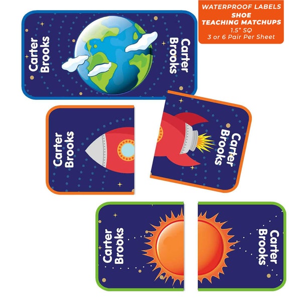 MatchUP Teaching Shoe Stickers, Planets