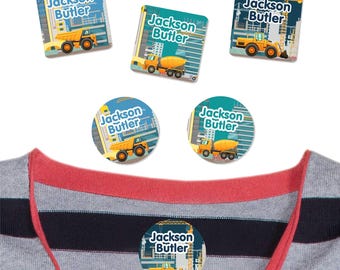 Personalized Clothing Labels | Waterproof Iron-On & Stick-On Name Tags, Construction