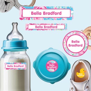 Baby Labels Pack, Baby Labels for Daycare, Blossoms and Bows