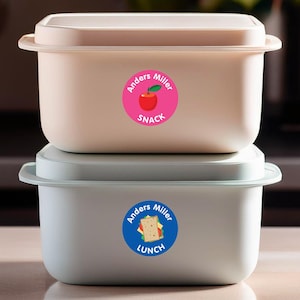 Lunch and Snack Labels (Waterproof)