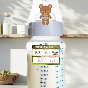Baby Bottle Labels, Rectangle, Medium - Animals