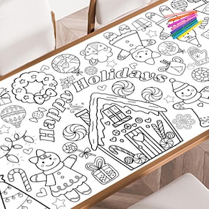 Christmas Giant Coloring Poster, Large Coloring Poster