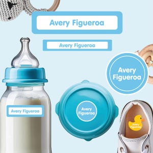Baby Labels Pack, Baby Labels for Daycare, Solids