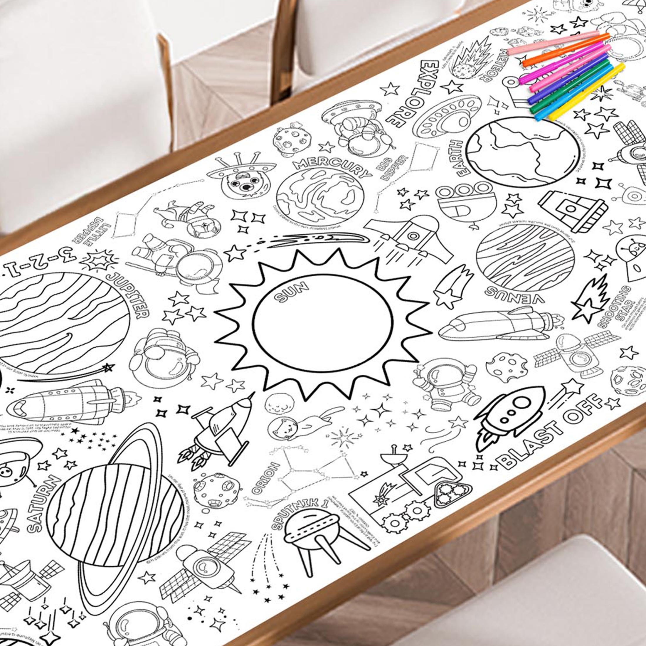 Outer Space Giant Coloring Poster, Large Coloring Poster - Etsy, image size:2200x2200
