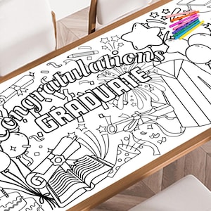 Graduation Giant Coloring Poster, Large Coloring Poster