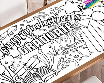 Graduation Giant Coloring Poster, Large Coloring Poster