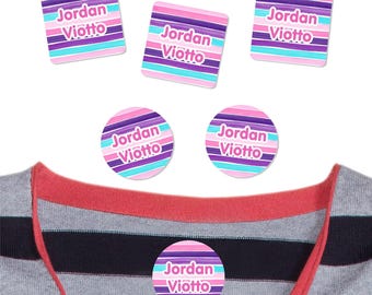 Personalized Clothing Labels | Iron On, Stick On Name Tags, Stripes