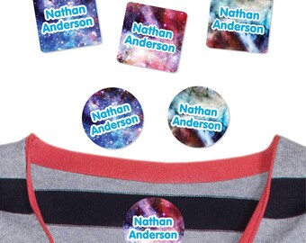 Personalized Clothing Labels | Iron On, Stick On Name Tags, Galaxy