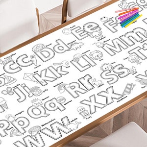 Alphabet Giant Coloring Poster, Large Coloring Poster