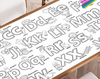 Póster gigante para colorear del alfabeto, una gran actividad para niños.