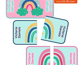 MatchUP Teaching Shoe Stickers, Rainbows