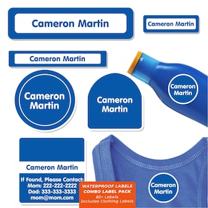 Camp Labels Pack with Camp Clothing Labels, Solids (20+ Colors)