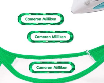 Large Iron On Name Labels | Customized Clothing Stickers (15 Colors)