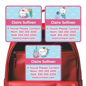 Emergency Contact Stickers, MeowMaids
