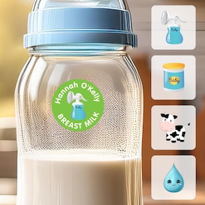 Bottle Content Name Labels - Waterproof, Dishwasher Safe Labels
