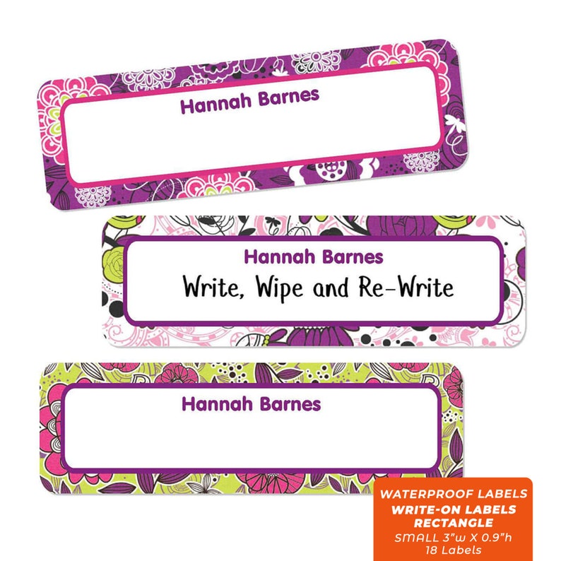 Write-On Labels 6 Sizes, Flourish image 5