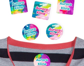 Personalized Clothing Labels | Waterproof Iron-On & Stick-On Name Tags, Chromatic