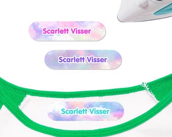 Große Bügeletiketten zum Aufbügeln | Namensschilder, Wolken Design
