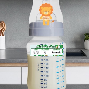 Baby Bottle Labels, Rectangle, Small - Animals