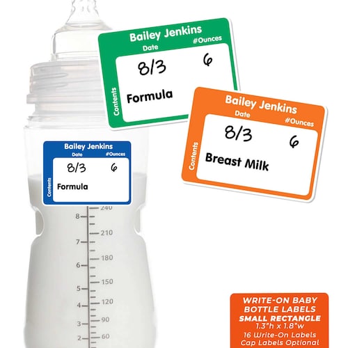 Baby Bottle Name Labels Writeon Standard fits Dr. Brown® Etsy