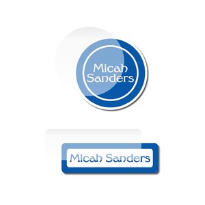 Clear Pacifier Overlays for Extra Small Rectangle and Small Round Name Label Labels