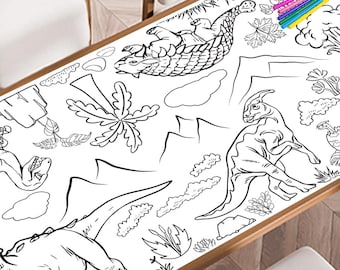 Dinosaurs Giant Coloring Poster, Kids Activity, 29.5x72"