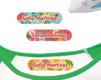 Custom Iron-On Clothing Labels | Soft Fabric Name Tags (6 Color Options)