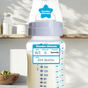 Baby Bottle Labels, Rectangle, Medium - Solid