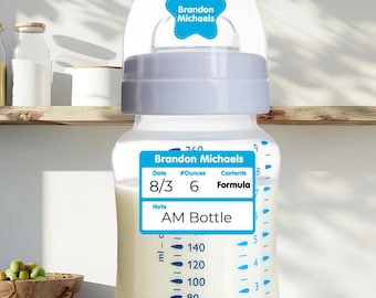 Baby Bottle Labels, Rectangle, Medium - Solid