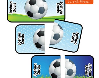 Shoe Teaching MatchUP Labels, Soccer (8 Colors)