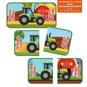 Shoe Teaching MatchUP Labels, Tractors