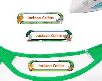 Large Iron On Name Labels | Forest Friends Clothing Stickers