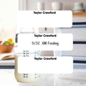 Write-On Labels (6 Sizes) | Reusable Labels | Baby Bottle Labels | Simply White (20+ Colors)